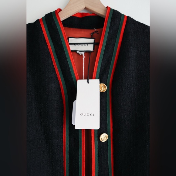 NWT Gucci Wool Striped Coat sz 42 - Picture 3 of 10